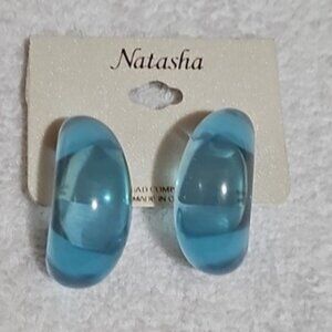 Natasha Blue, Post Back Earrings New